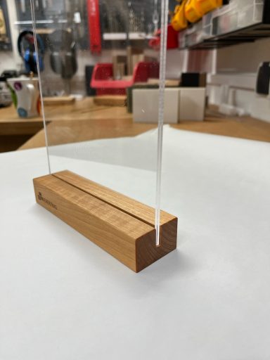 Acrylglashalter Holz