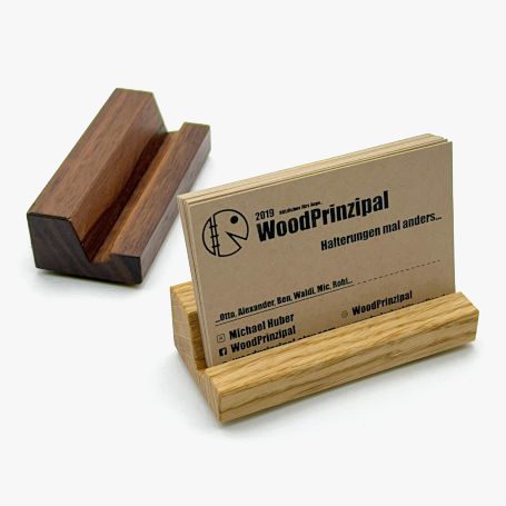 Visitenkartenhalter aus Holz